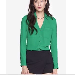Express Kelly Green Portofino Shirt